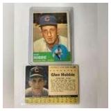(2) 1961/63 Glen Hobbie Chicago Cubs