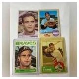 (4) 1960s Topps Joe Torre Braves Cards