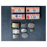 Belt Buckles/Vintage Poker Chips