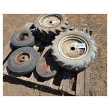 Pallet of assorted wheels and tires