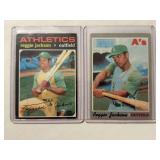 (2) 1970/71 Topps Reggie Jackson Oakland Athletics