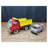 (2) Tonka Dump Truck + BuddyL Van