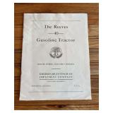 Reeves 40 Gasoline Tractor Sales Literature