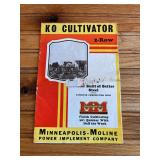 Minneapolis Moline KO Cultivator Sales Literature