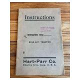 Hart-Parr 60hp Tractor Instructions Manual