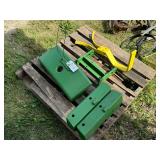 Pallet w/ Model 40 Weights & Scraper for Roll-O-Matic Front