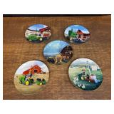 (5) John Deere Plates Danbury Mint