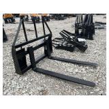 AGT 48" Skid Steer Pallet Fork Frame with Forks