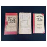 (3) John Deere Pocket Ledgers