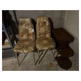 (2) Vintage Chairs, Small, Tiered Shelf, & Gun Wrack