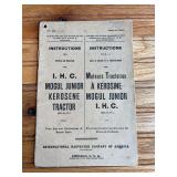 IHC Mogul Junior Kerosene Tractor Instructions Manual