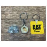 (3) Caterpillar Watch Fob + Key Chains