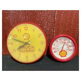 (2) Shell Clock + Thermometer