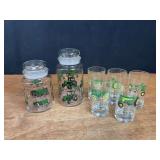 (7) John Deere Glasses + Jars