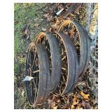 Two Sets of Steel Wagon Wheels