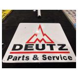 Single Sided Deutz Parts & Services Sign