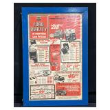 Framed Double Sided Ford Mail Advertisement