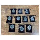 (10) John Deere Pewter Ornaments 2009-2018