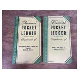 (2) 1955 + 1956 John Deere Farmers Pocket Ledgers