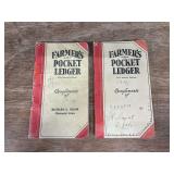 (2) 1938 + 1939 John Deere Farmers Pocket Ledgers