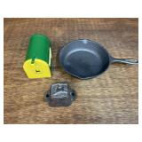 (3) John Deere Mailbox, Skillet, Casting