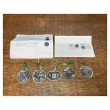 (5) John Deere Pewter Ornaments