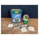 (4)  John Deere Snow Globe + Cookie Cutters