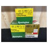 3 Boxes Remington & Federal 2 1/2 & 3 Inch Nos. 4, 6 & 7 1/2 .410 Gauge