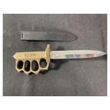 REPRODUCTION US 1918 Trench Knife w/Metal Scabbard