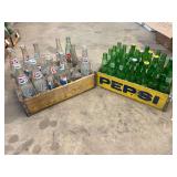 (2) Vintage Crates of Glass Bottles