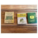 (3) John Deere Matchbook Covers