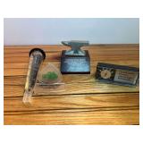 (3) John Deere Anvil, Thermometer, Rain Gauge