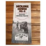 Moline Universal Tractor Mower Sales Literature