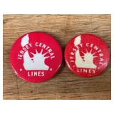 (2) Jersery Central Lines Buttons