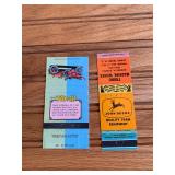 (2) John Deere Matchbook Covers