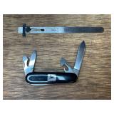 (2) John Deere Knife + Ruler