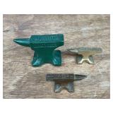 (3) Mini Anvils