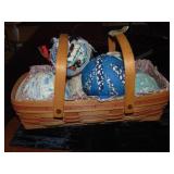 Longaberger Basket full of Rag Balls