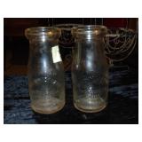 (2) Heischmidt Pint Dairy Bottles