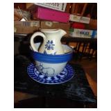 Bestine Pottery Bowl, Crock Pitcher, Plus