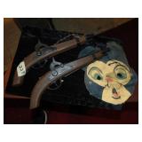 (2) Kadet Brand Cap Pistols & Mickey Mouse Mask