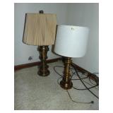 (2) Brass Type Decorator Table Lamps