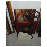 Lot of Wood & Metal Wall Decor