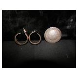 Jewelry- marked 925 Mexico sterling-earrings & pin