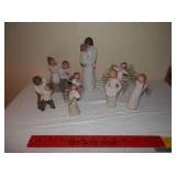Group of 8 Willow Tree Figurines