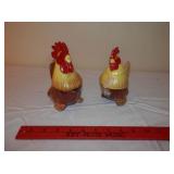 Group of 2-vintage chick & rooster S & P plus C &S