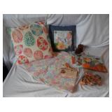 Group of 10-asst items-2 pillows