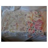 6-Bird & Butterfly tablecloth, hand towels