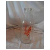 One-qt glass milk jug-Williams Dairy -Pontiac IL