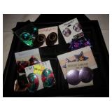 Divided tray-asst new colorful pierced earrings